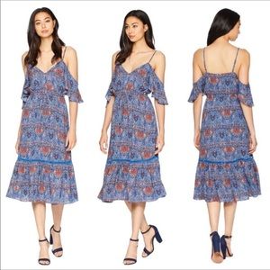 Jack by BB Dakota Paisley Cold Shoulder Midi Dress